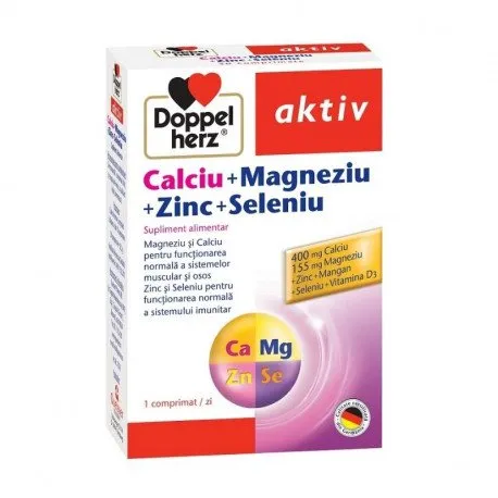 Doppelherz Ca + Mg + Zn + Se, 30 comprimate