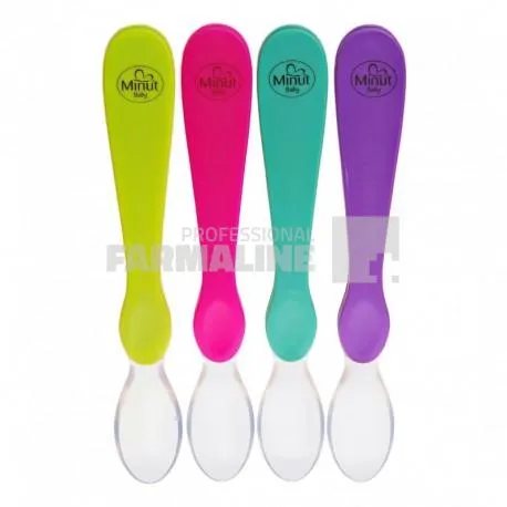 Minut Baby Lingurita silicon cu varf moale 4 luni + (MIN2019005)