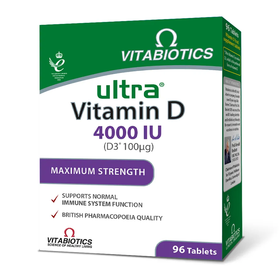 Vitabiotics Ultra Vitamina D3 4000UI x 96 tablete