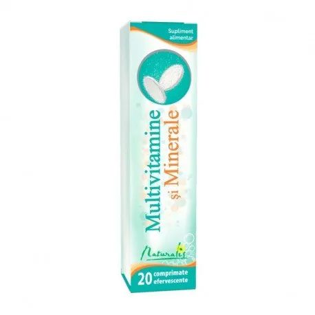 Naturalis Multivitamine si minerale, 20 comprimate efervescente