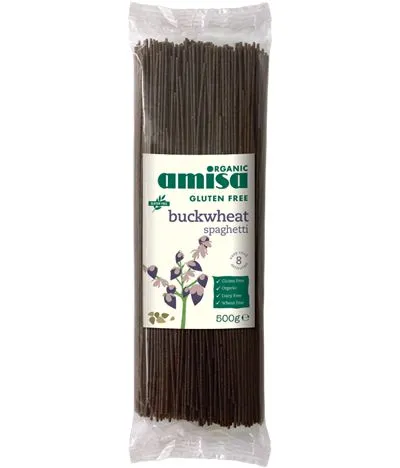 Spaghetti bio hrisca fara gluten 500g, Amisa