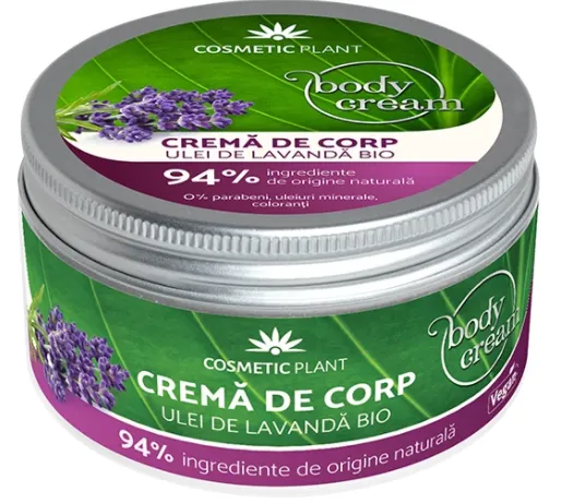 Crema corp cu ulei de lavanda, 200 ml, Cosmetic Plant