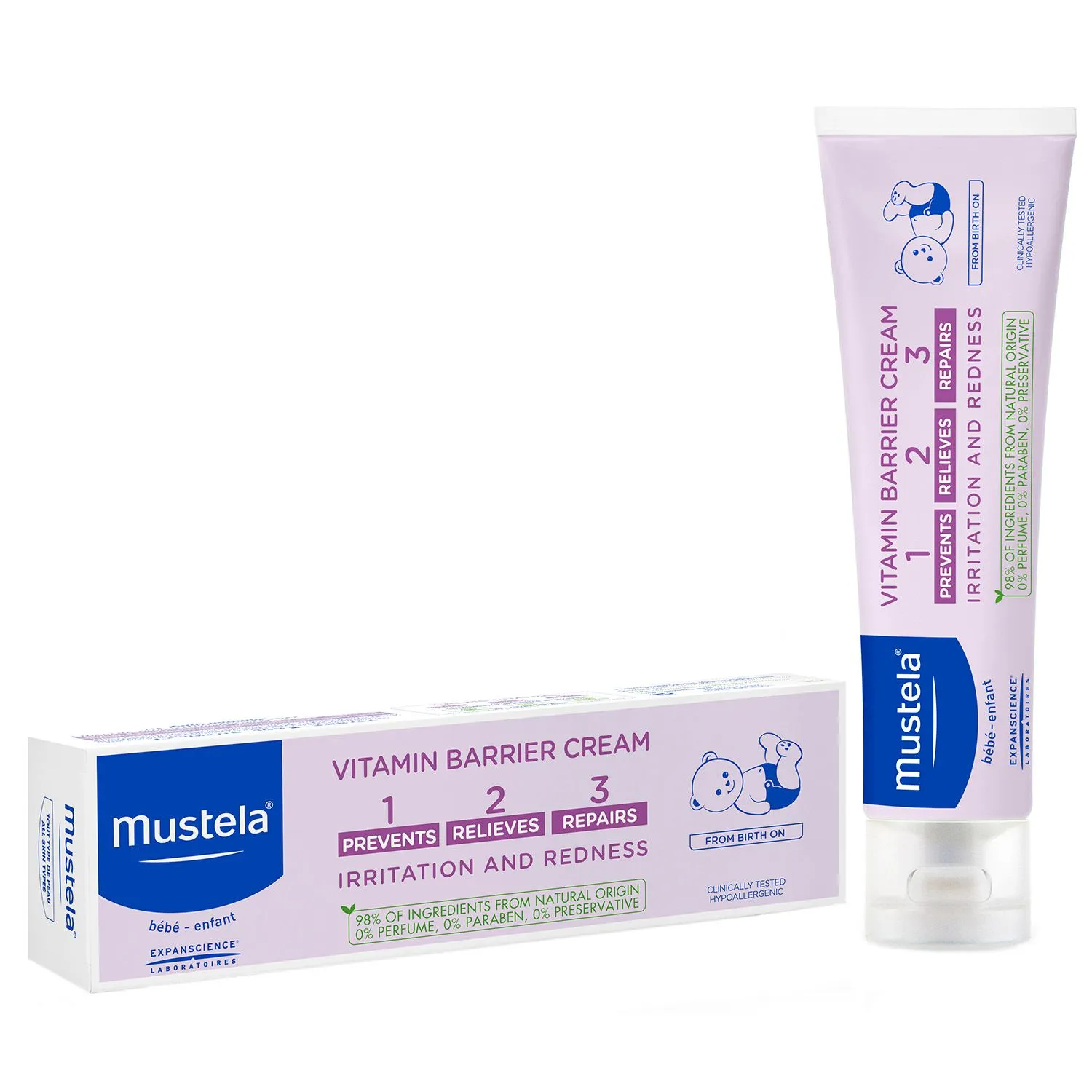 Mustela Vitamin barrier 123 - crema pentru schimbatul scutecului 100 ml