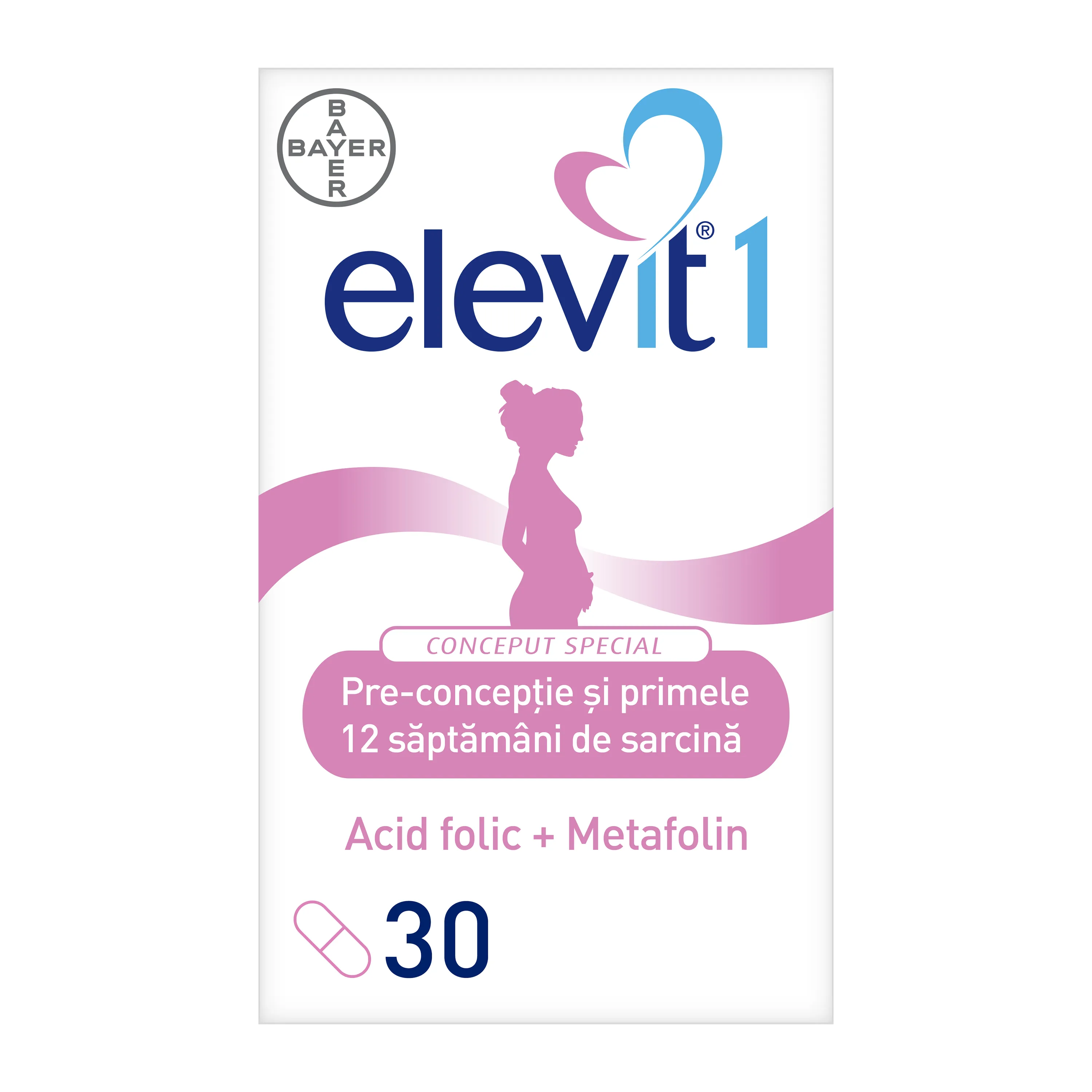 Elevit 1 Pronatal pentru pre-conceptie si sarcina, 30 comprimate, Bayer