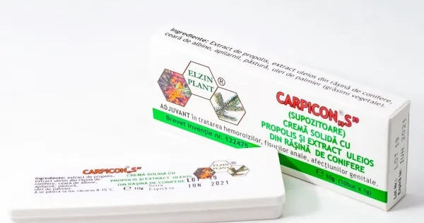 Carpicon S Supozitoare cu Propolis 10 bucati -Elzin Plant