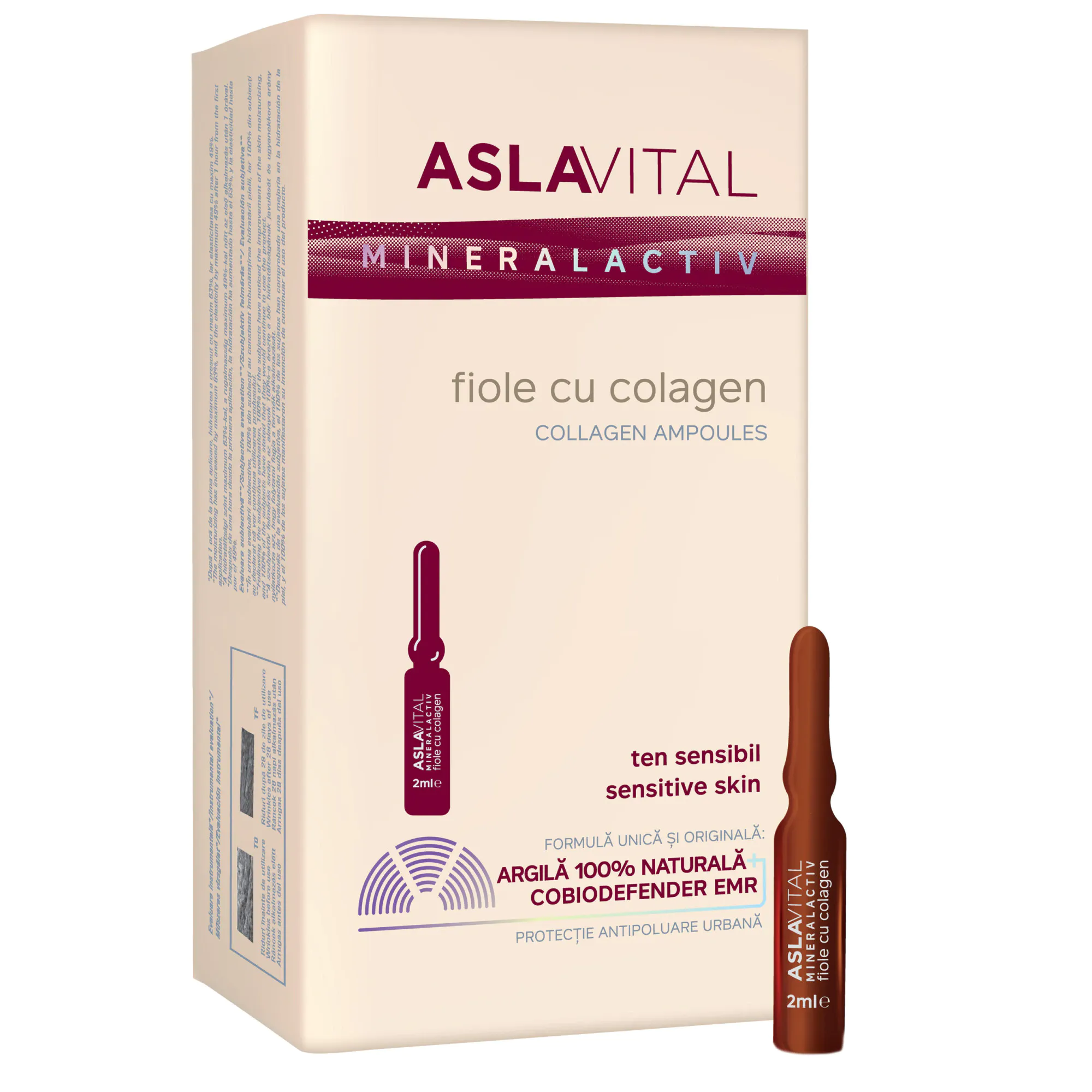ASLAVITAL fiole cu colagen,10 fiole x 2ml