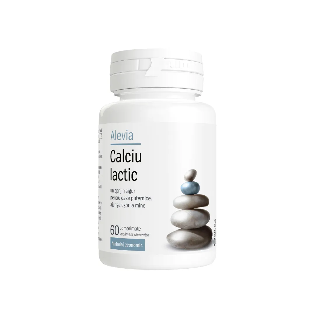 Calciu lactic, 60 comprimate, Alevia