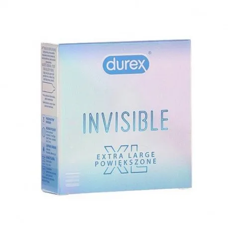 Durex Invisible XL prezervative, 3 bucati