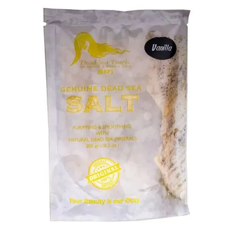 Sare de baie de la Marea Moarta cu Vanilie, 300g, Dead Sea Pearls