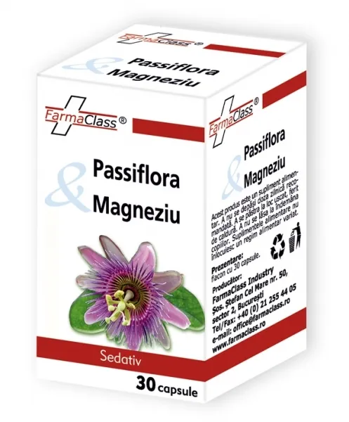 FarmaClass Passiflora si Magneziu x 30 capsule