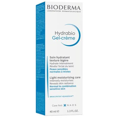 Gel crema pentru piele sensibila normala sau mixta Hydrabio, 40 m, Bioderma