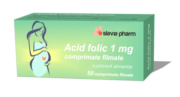 SLAVIA ACID FOLIC 1MG X 50 COMPRIMATE FILMATE