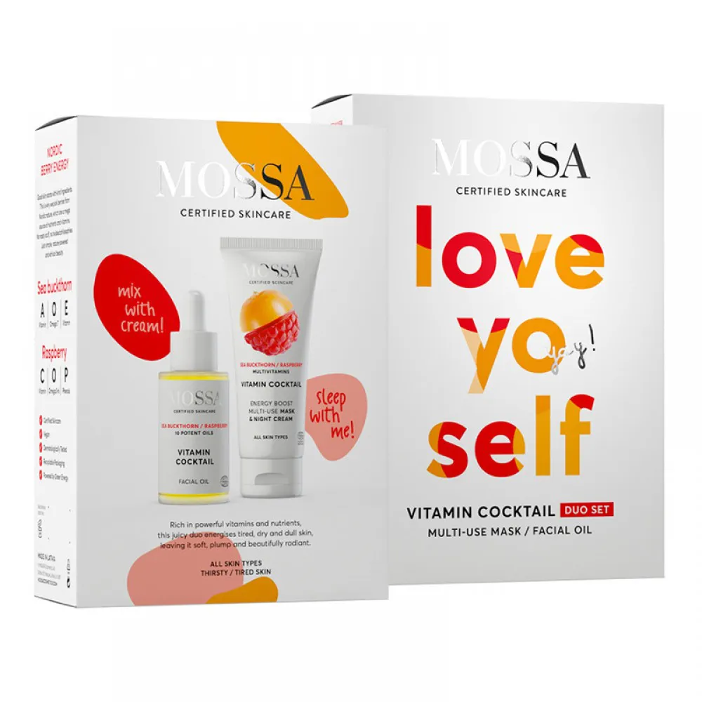 Vitamin Cocktail Duo Set Love Yo Self (Ulei facial + Crema multi-use), Mossa