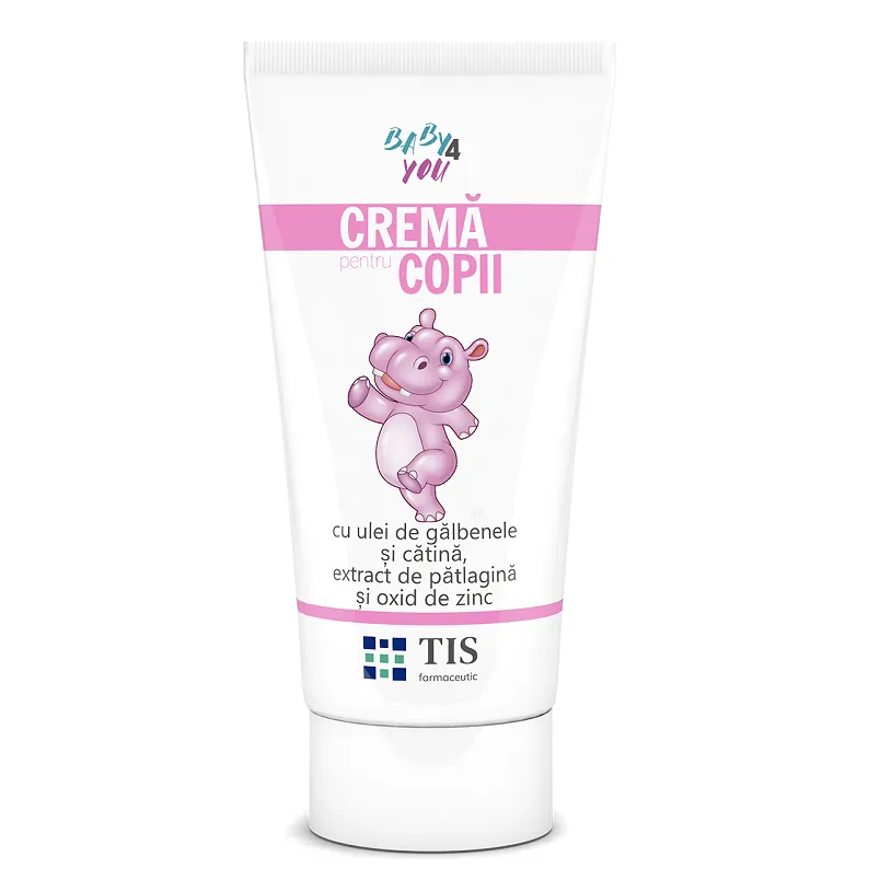 Crema pentru copii cu ulei de catina Baby 4 You, 50 ml, Tis Farmaceutic