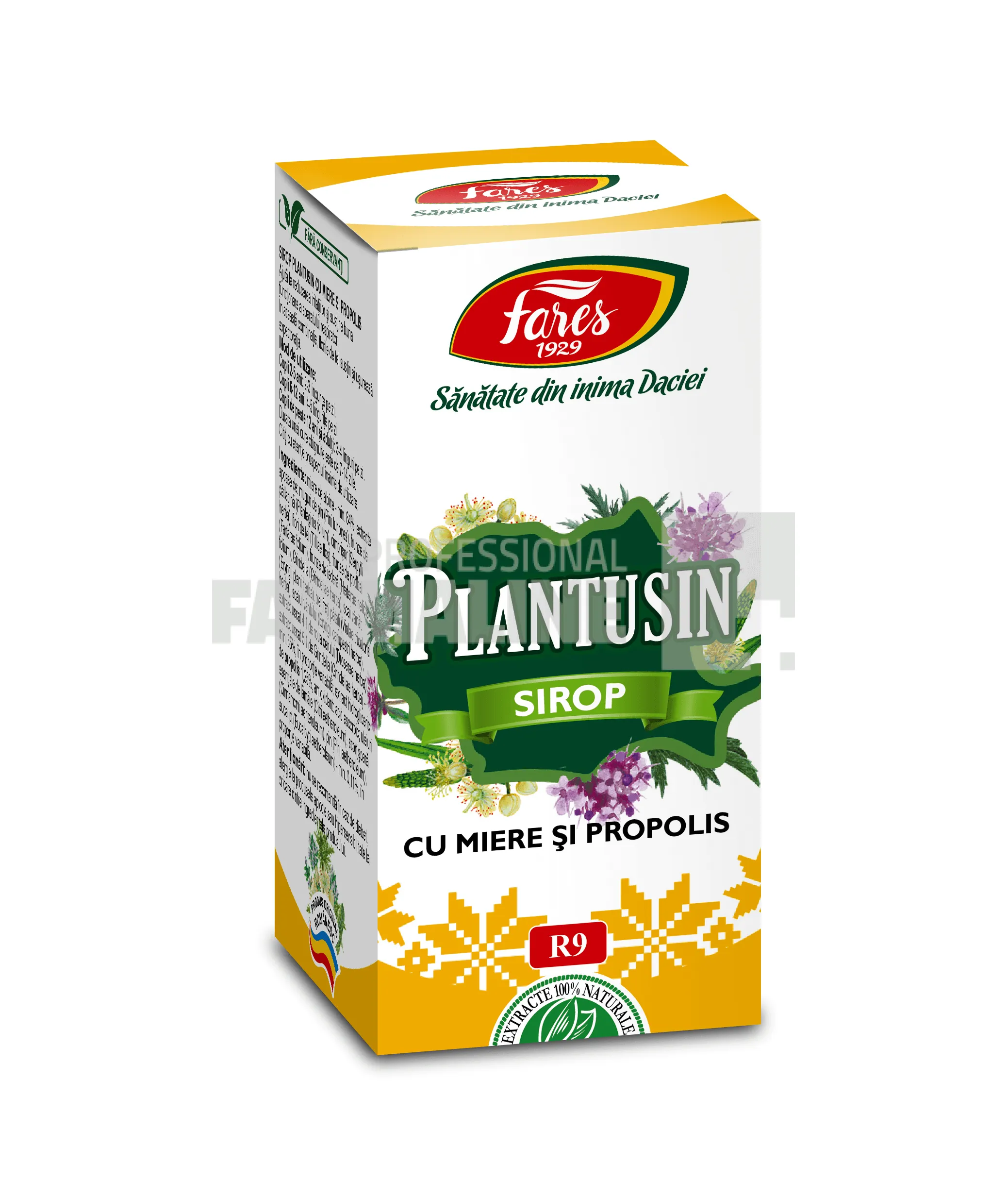 Fares Plantusin Sirop cu miere si propolis 100 ml
