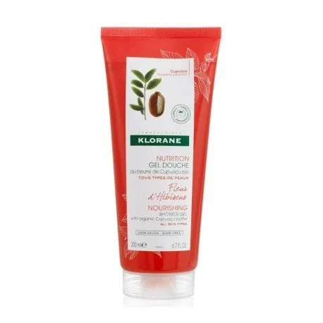 KLORANE Gel de dus cu flori de Hibiscus, 200 ml