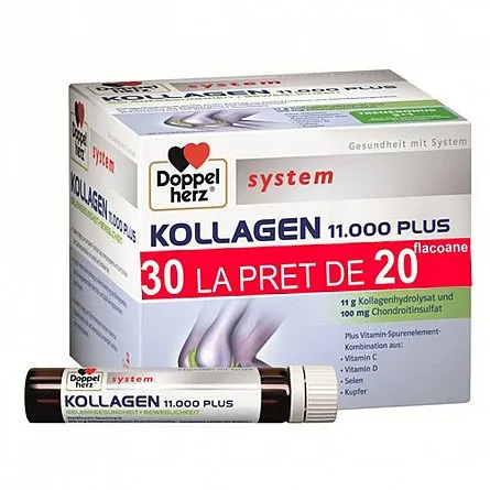 Doppelherz System Kollagen 11000 plus x 20 fiole +10 fiole gratis