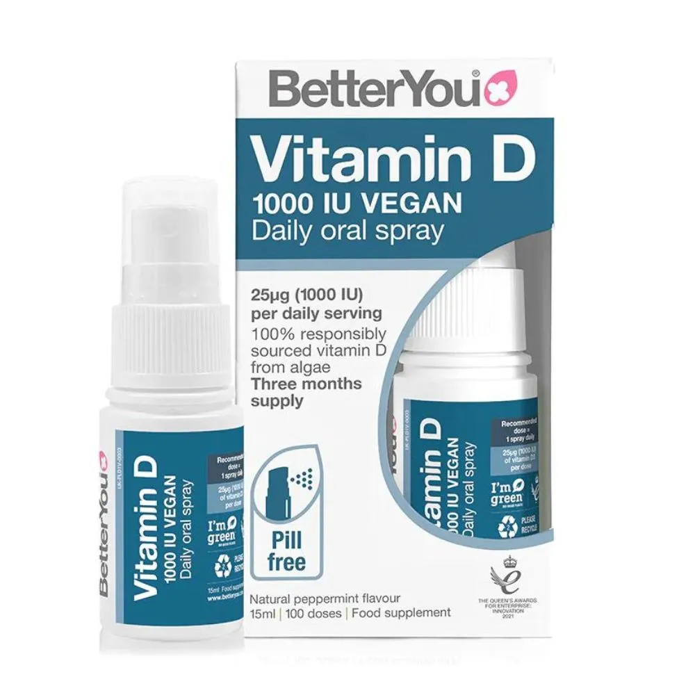 D1000 Vegan Vitamin D Oral Spray (15 ml), BetterYou