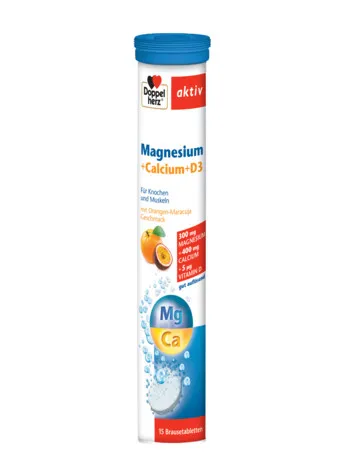Magneziu + Calciu+ Vitamina D3 , 15 comprimate efervescente, Doppelherz