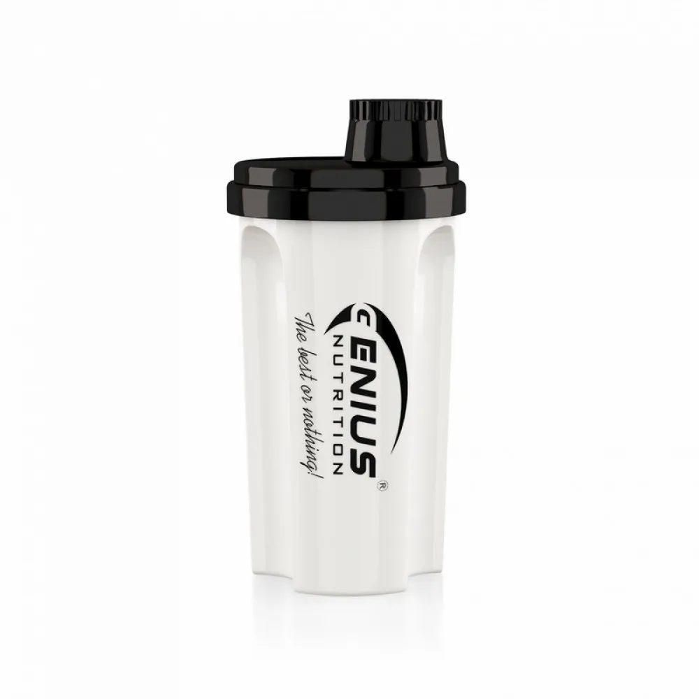 Shaker negru cu alb 700 ml, Genius Nutrition