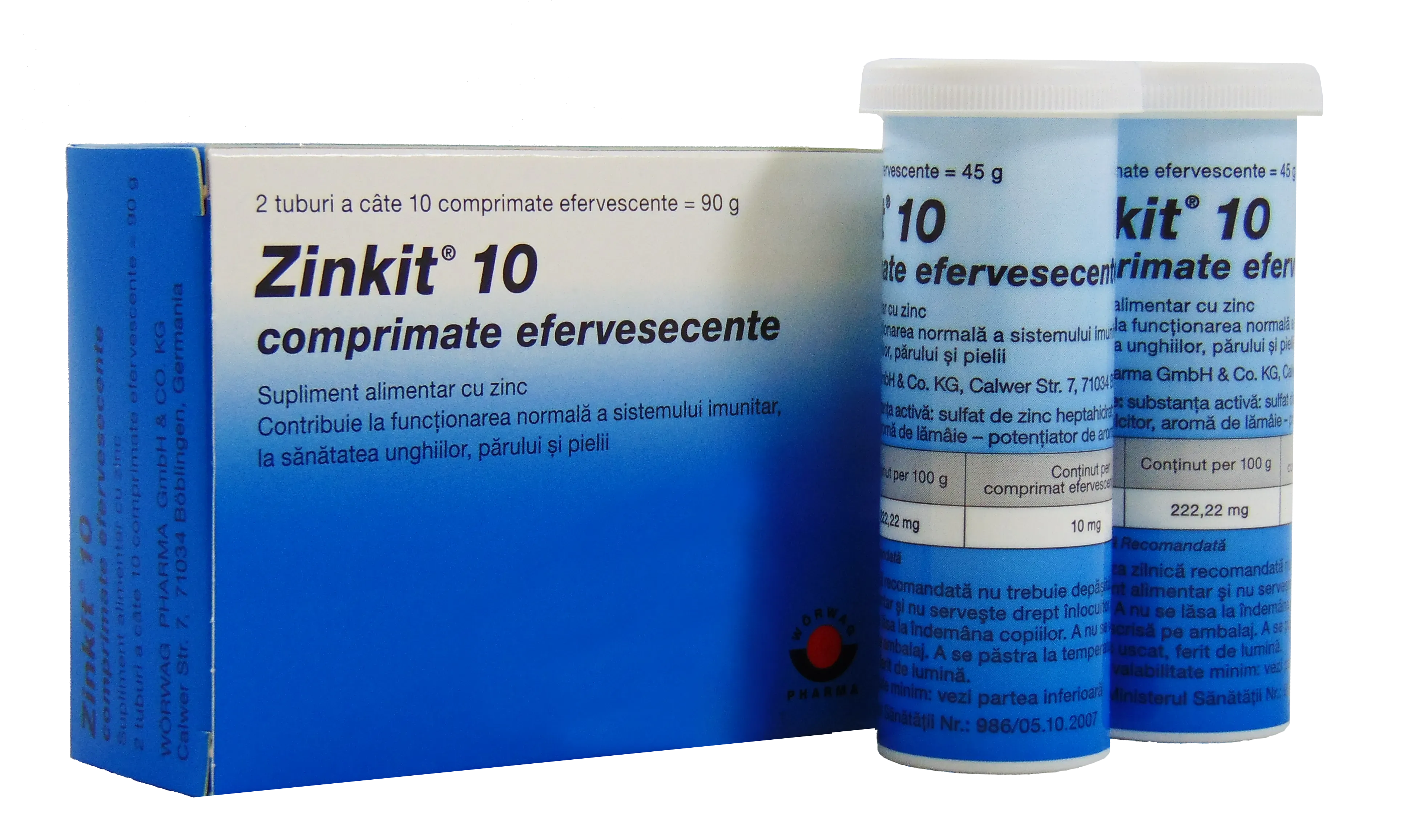 Zinkit 10mg x 20 comprimate efervescente