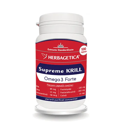 Krill Oil supreme omega 3 x 60 capsule (Herbagetica)