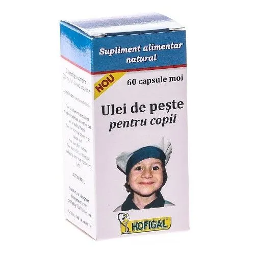 Ulei de peste pentru copii, Hofigal , 60 capsule moi