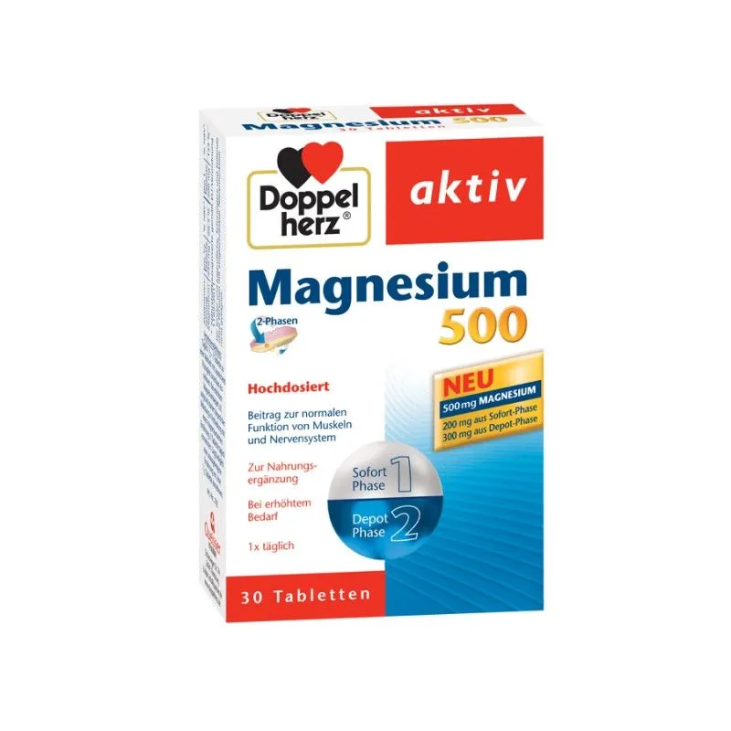 Magneziu 500 mg, 30 tablete, Doppelherz