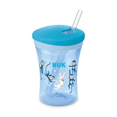 NUK Cana Evolution Action cu pai de baut, Albastru, 12 luni+, 230ml