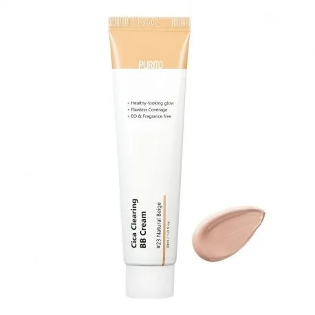 PURITO Cica Clearing BB Creama coloranta de fata 23 Natural Beige, 30ml