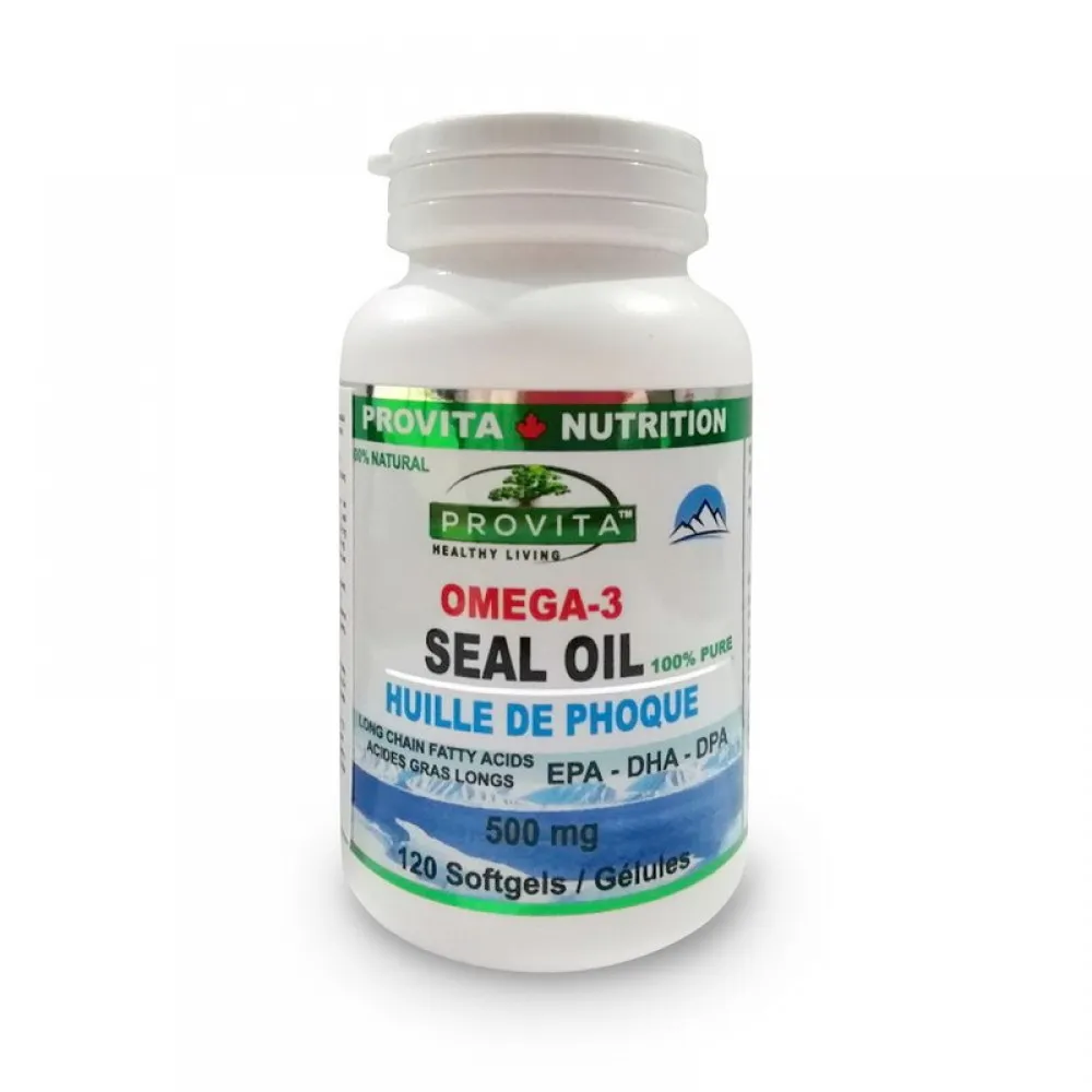 Omega-3 Ulei de foca 500 mg (120 capsule), Provita Nutrition