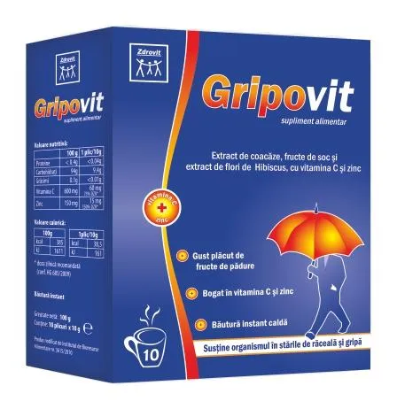Zdrovit Gripovit 10 plicuri