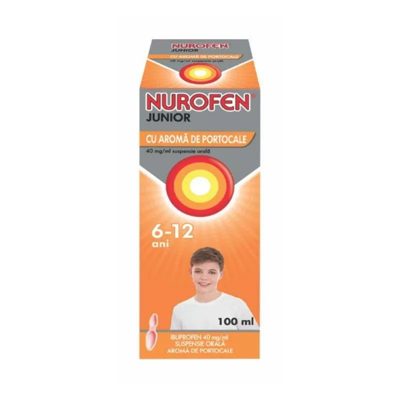 NUROFEN JUNIOR, CU AROMA DE PORTOCALE 40 mg/ml x 1