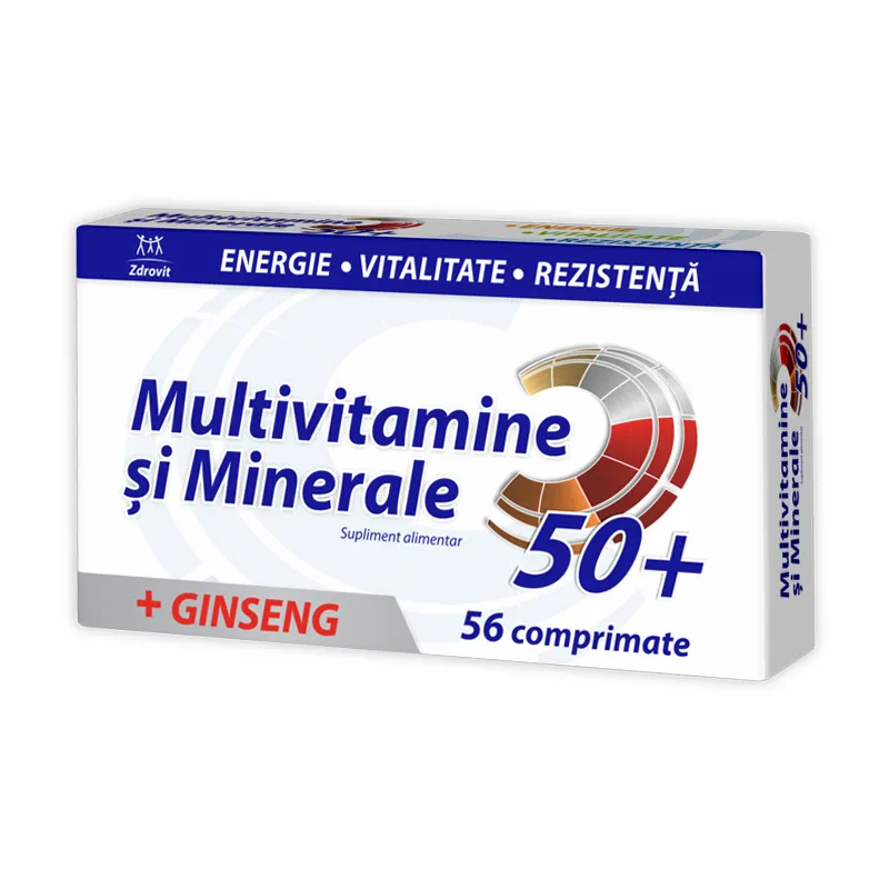 Multivitamine si minerale+ginseng , 56 comprimate , Zdrovit