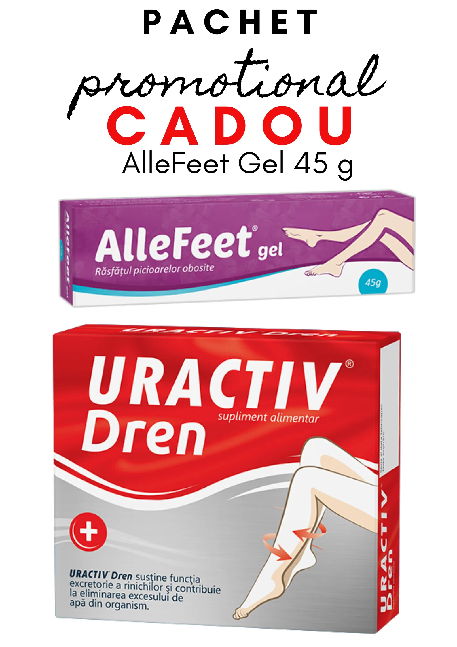 URACTIV DREN X 30 CAPSULE +ALLEFEET GEL X 45G CADOU