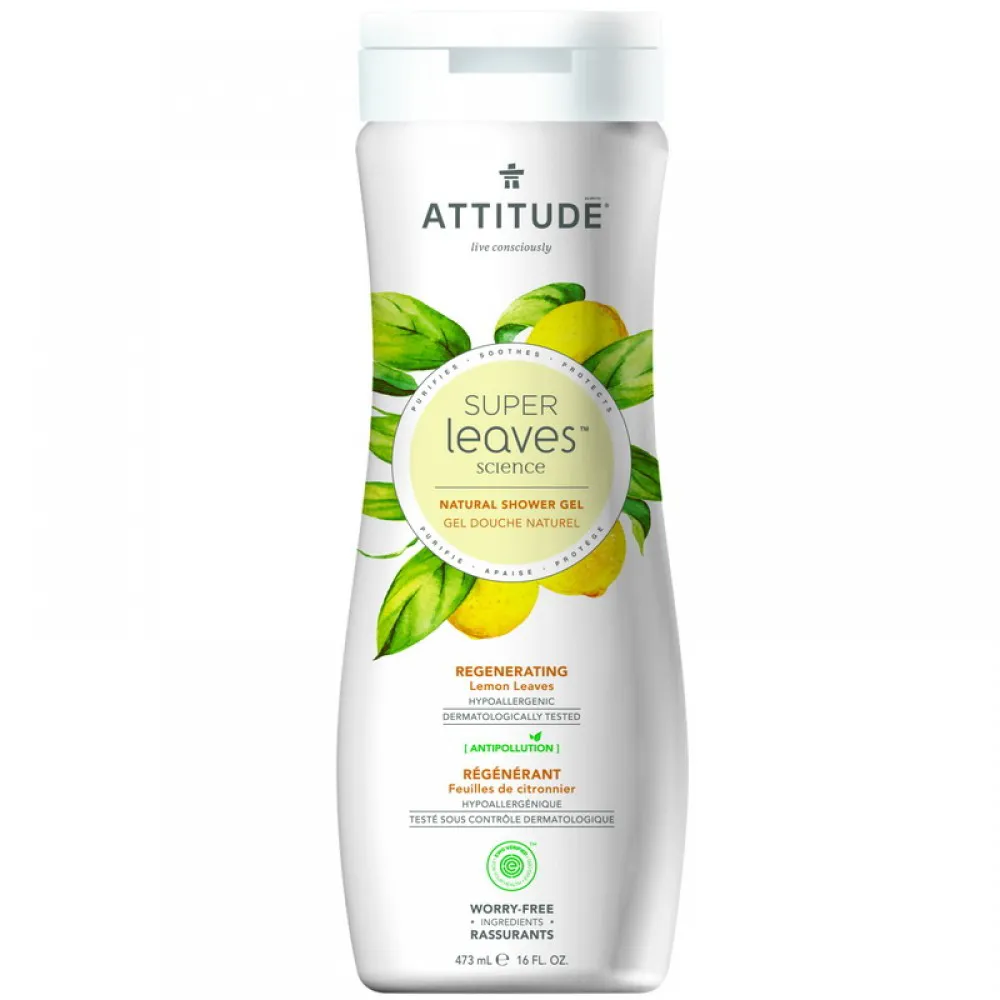Superleaves Gel de dus - Regenerare (473 ml), Attitude