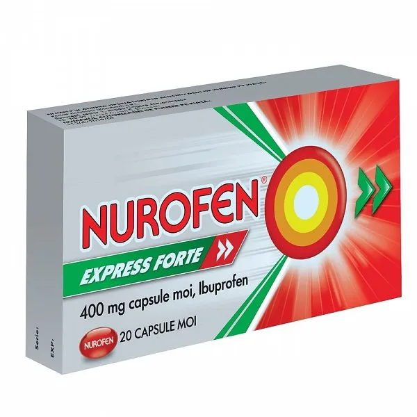 Nurofen Express Forte 400 mg, 10 capsule, Reckitt Benckiser Healthcare