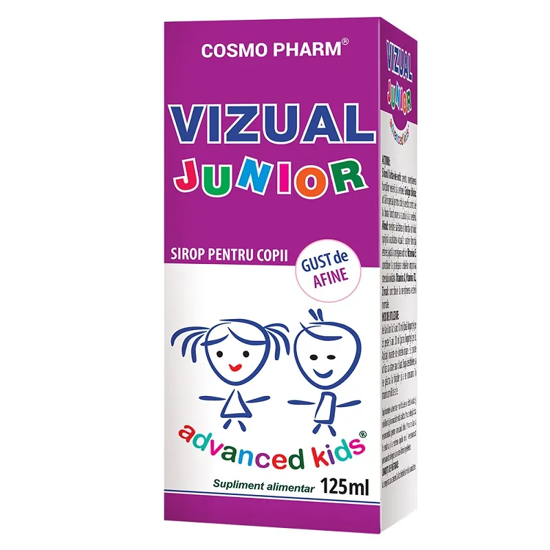 COSMOPHARM Sirop Vizual Junior, 125 ml + Omega 3-6-9 Complex, 30 capsule cadou