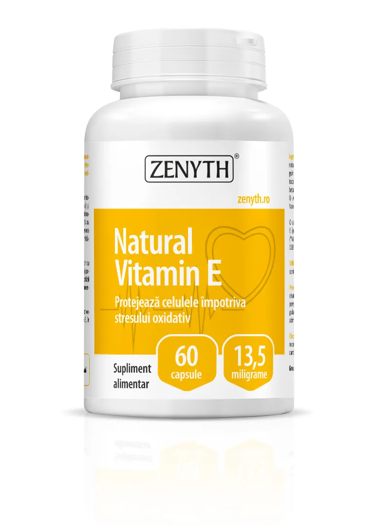 Natural Vitamina E, 60 capsule, Zenyth