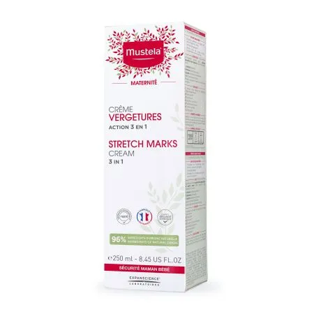 Crema antivergeturi cu actiune 3 in 1 Maternite, 250 ml, Mustela
