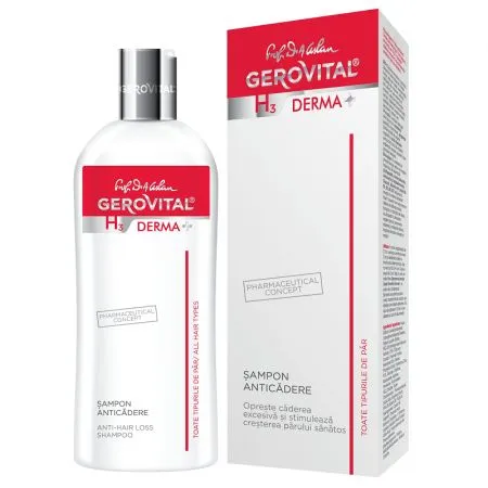 Sampon anticadere H3 Derma+, 200 ml, Gerovital