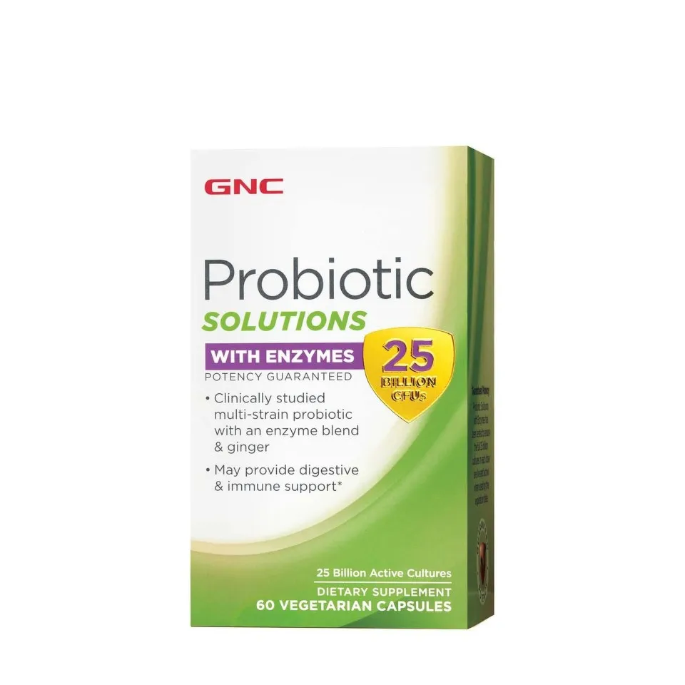 GNC PROBIOTIC SOLUTIONS CU ENZIME DIGESTIVE 25BILLION X 60 CAPSULE