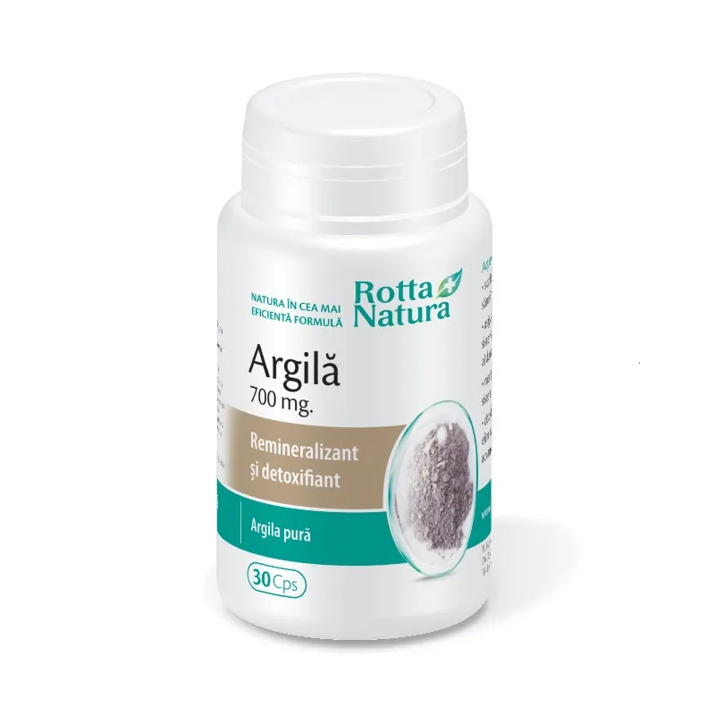 Argilă 700mg, 30 capsule