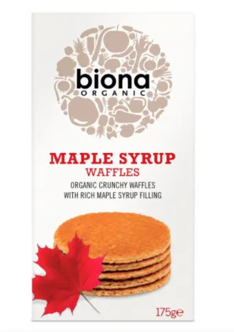 Vafe cu sirop de artar bio 175g (Biona)