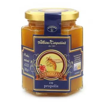 Energizant cu miere si propolis Albina Carpatina, 360g, Apicola