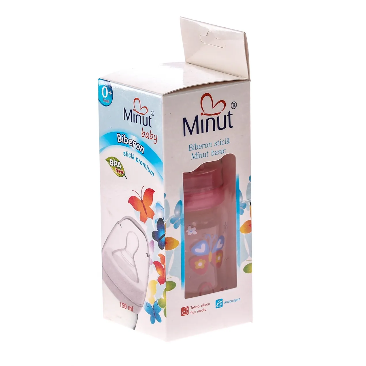 Biberon Sticla  125ml.(Minut)