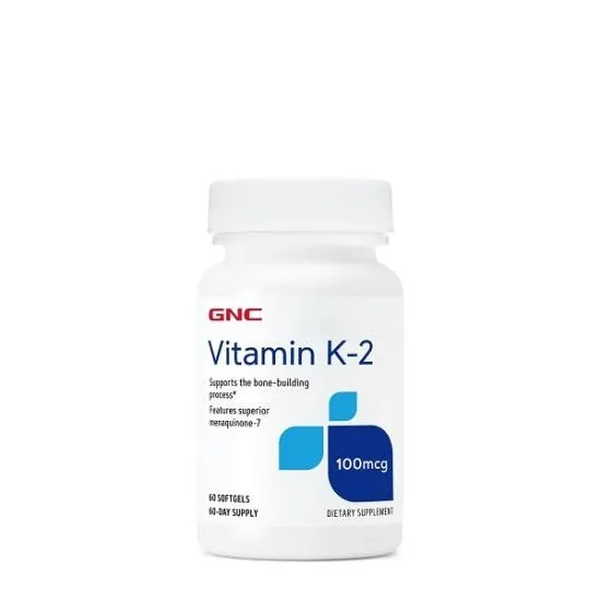 GNC VITAMINA K-2 100MG X 60 CAPSULE GELATINOASE