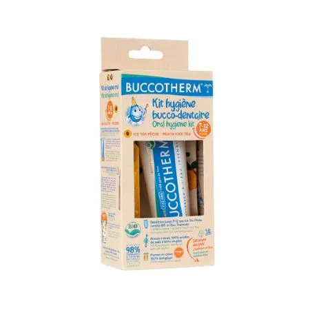 Kit de igiena orala pentru copii  de 7-12 ani (contine pasta de dinti, periuta si saculet bumbac), 50 ml, Buccotherm