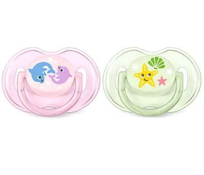 AVENT Suzeta Classic design marin x 2 buc 0-6m fete
