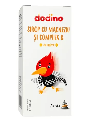 Sirop cu magneziu si complex B cu miere Dodino, 150 ml, Alevia